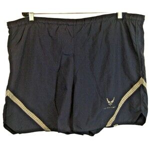 Mens US Air Force Issue Blue Poly Drawstring Lined PT Shorts sz 3XLx4